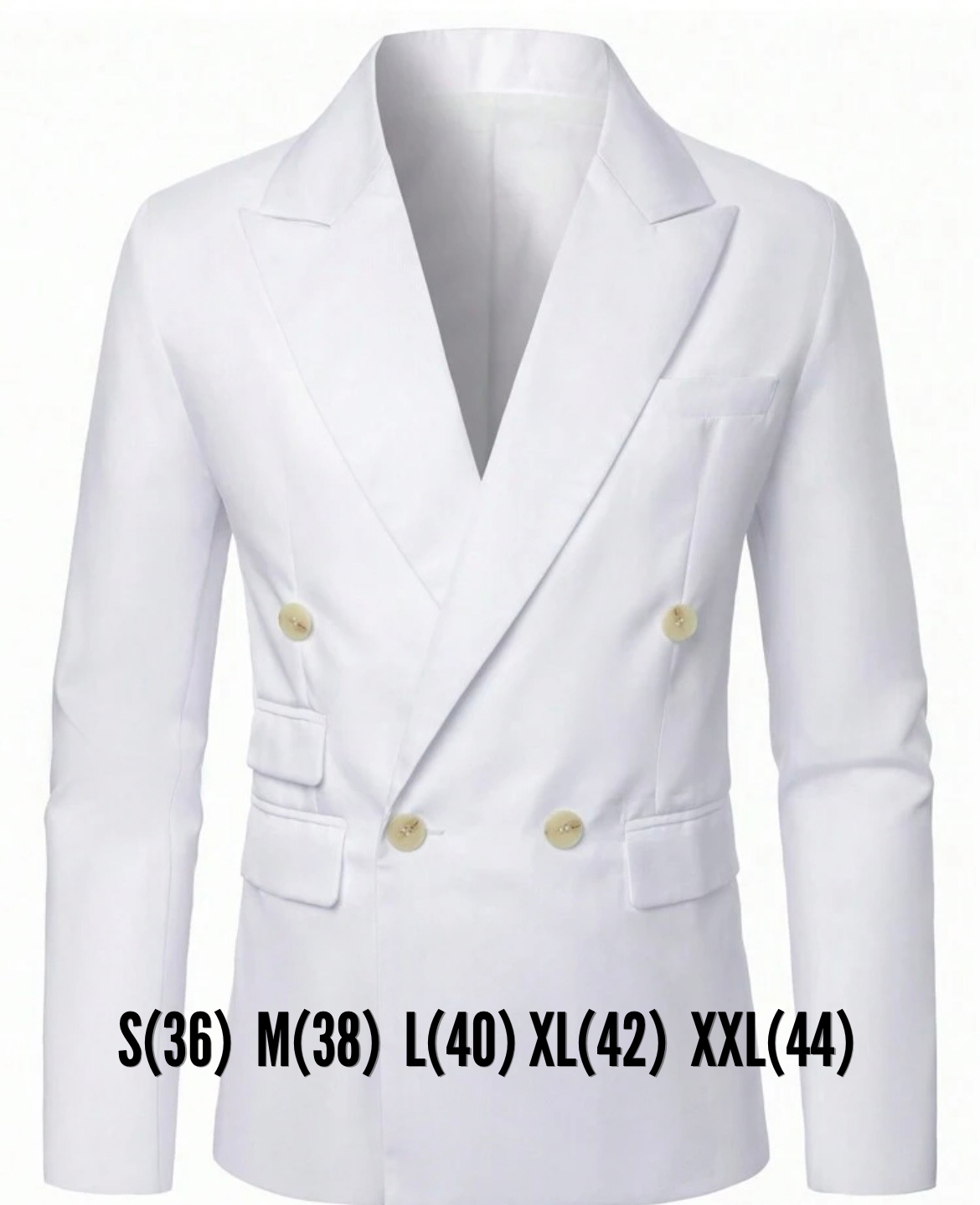 8012 Shop The Look - Mens Fitted White Blazer